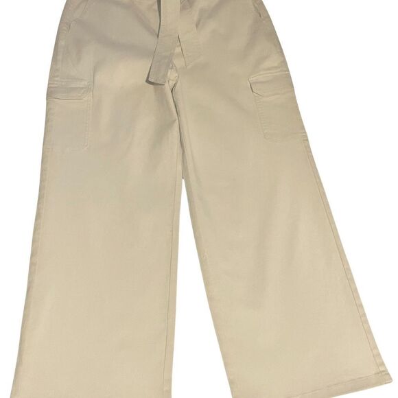 Marc New York Jeans Wide Leg Cargo Jeans Size:16 Color: Ivory - Picture 2 of 12